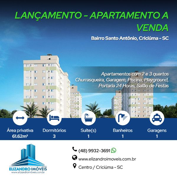 Apartamento - Venda - Santo Ant�nio - Crici�ma - SC